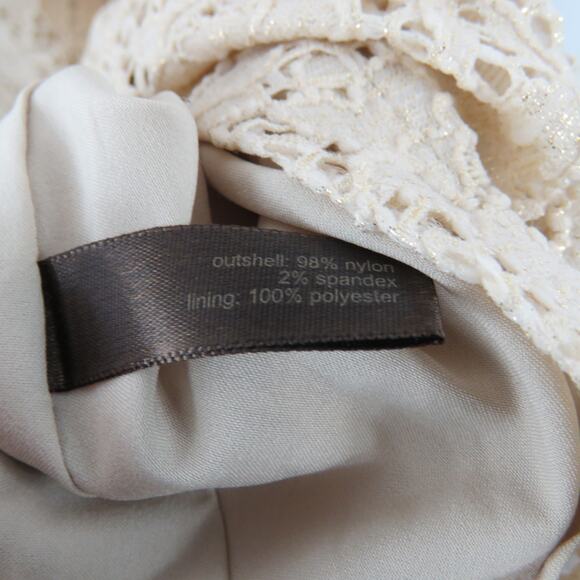 The Limited Gold Lace A-Line Dress Fit & Flare Sleeveless Midi Size 2 Small - Picture 4 of 6